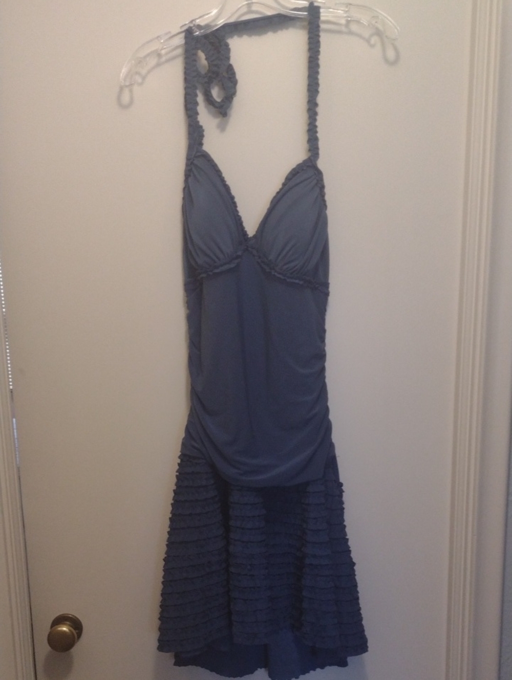 Frederick's of Hollywood Blue Sleeveless Dress (J847)